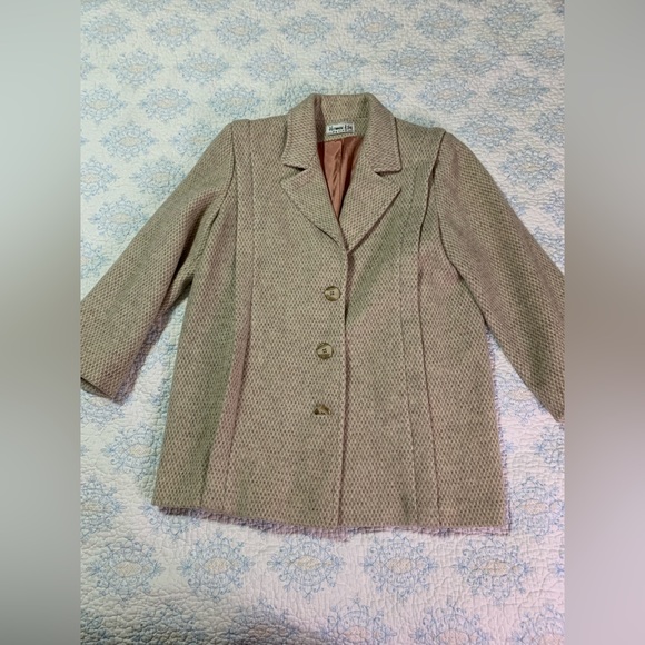 Herman Kay Petite Waist Length Vintage Wool Blend Lined Coat Made in USA #H001 - Picture 2 of 8